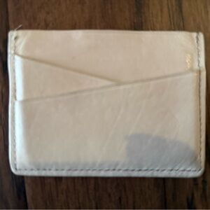 Free People Cream Leather Card Holder/Wallet